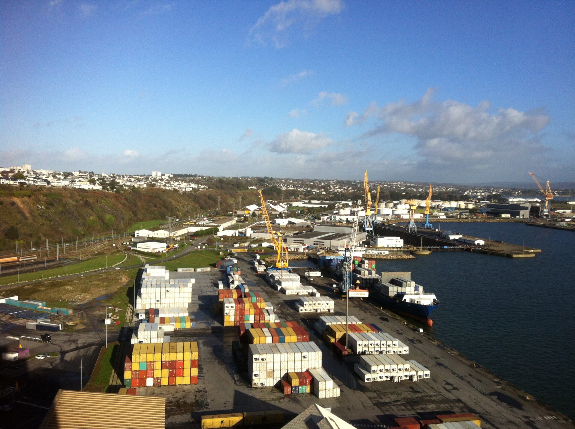 Vue du terminal conteneur de BrestPort