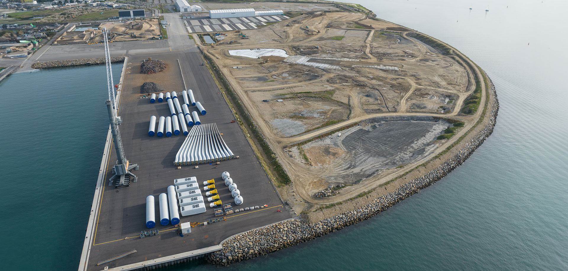 Vue aérienne du Terminal EMR de BrestPort