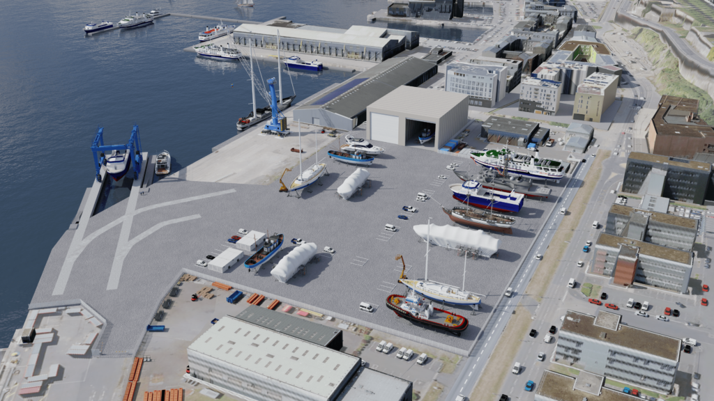 Vision 3D de l'aire de petite préparation navale